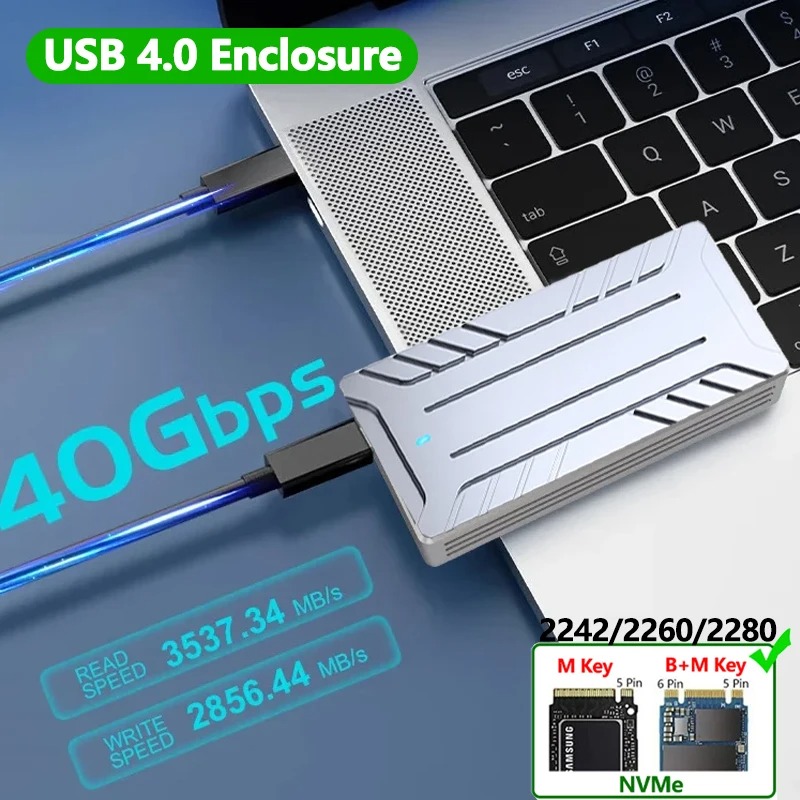 USB4 40Gbps M.2 NVMe SSD Enclo – обзор и цена Thunderbolt 4 External Ssd 4Tb